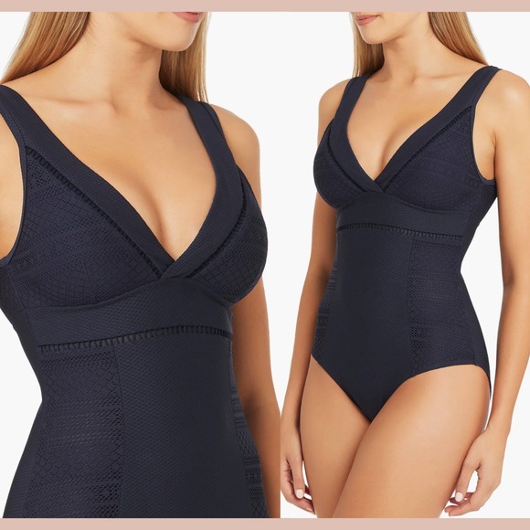 NWT $140 Sea Level [ 12 US ] Cross Front One-Piece Swimsuit in Night Sky #7014‎ - Picture 2 of 11
